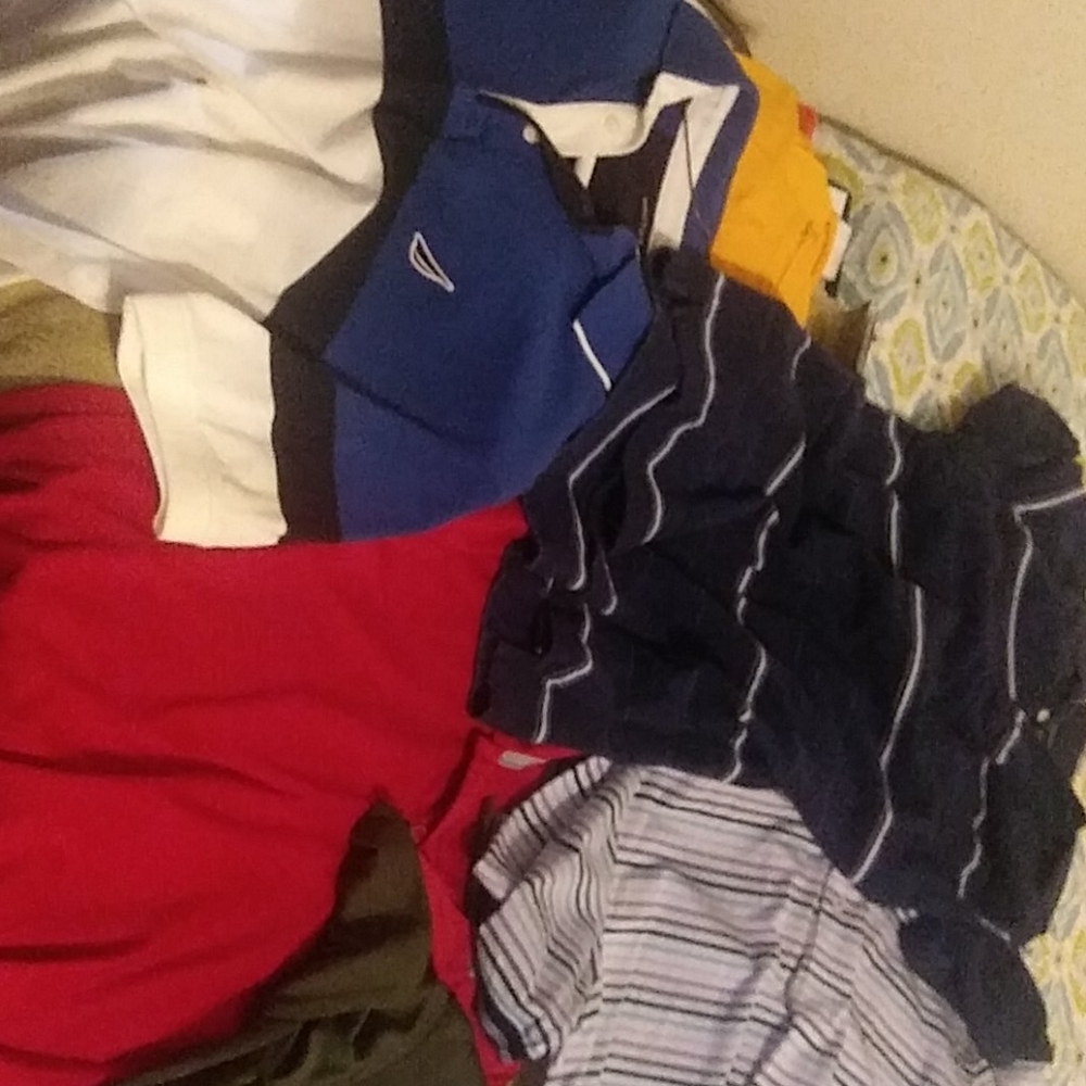 Men's polo style shirts many styles colors